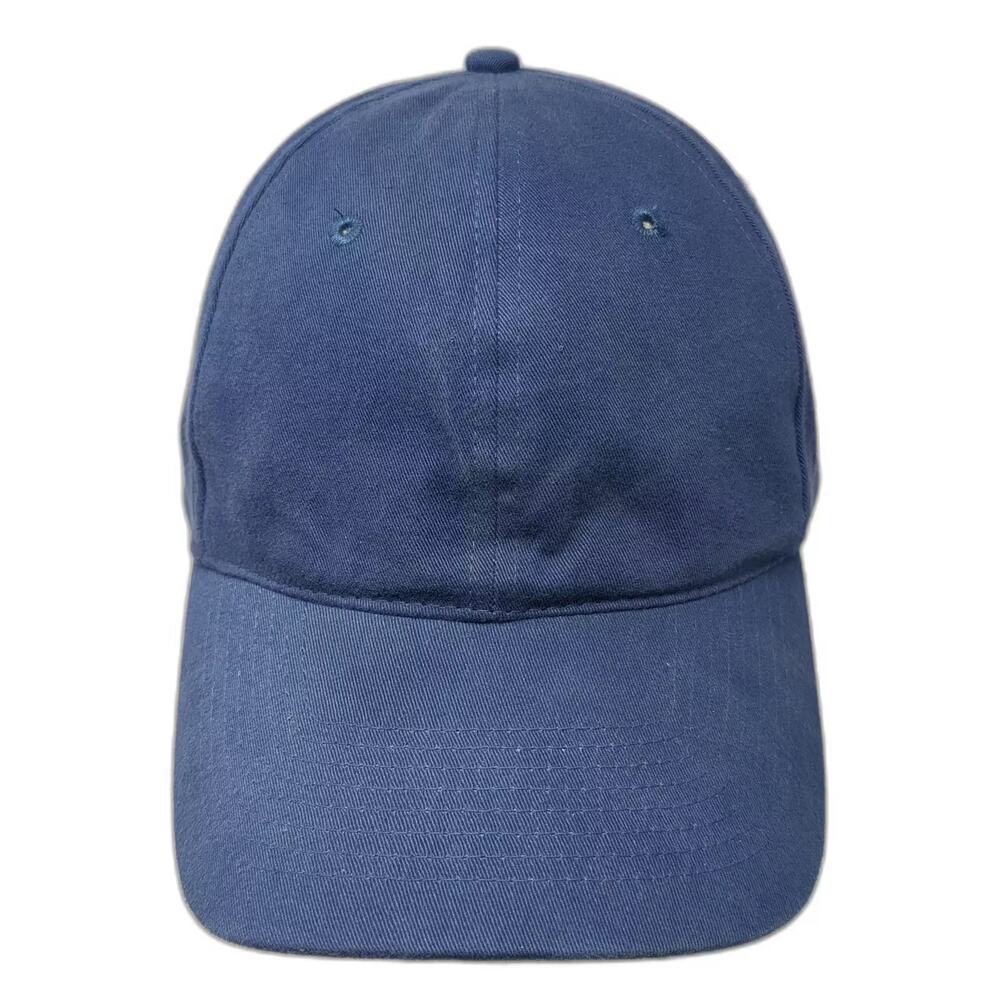 Pony Express Blue Baseball Cap Hat One Size Adjustable Plain Cotton Slideback